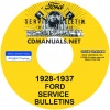 1928, 1929, 1930, 1931, 1932, 1933, 1934, 1935, 1936, 1937 FORD SERVICE BULLETINS